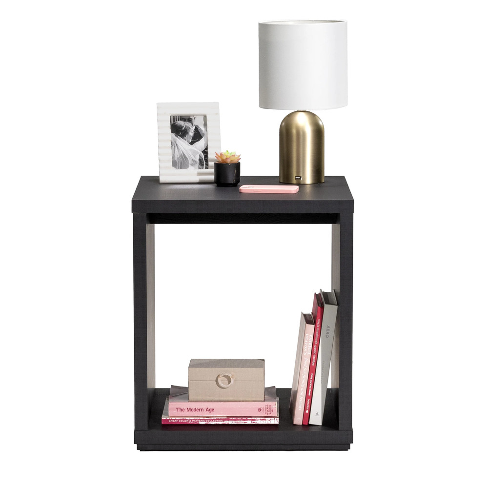 Westley End Table, Black Wood Finish