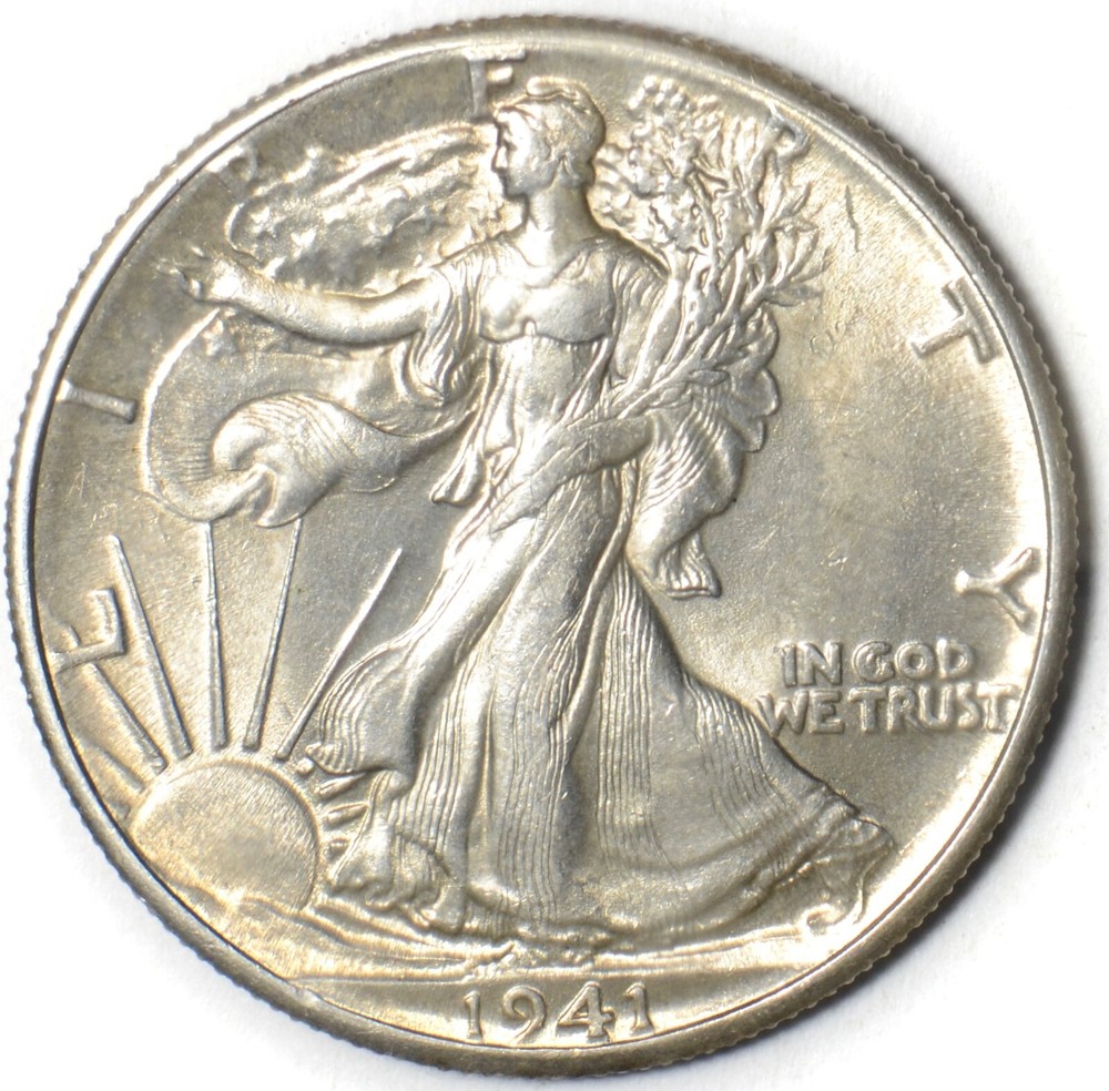 1941 50C Walking Liberty Half Dollar - UNC