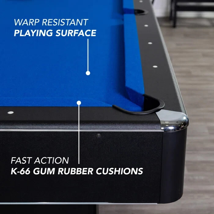 Pool Table (7.3 ft.) (Black/Blue) (Free Shipping)