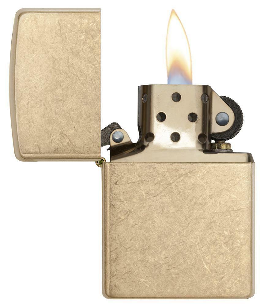 Zippo Armor Tumbled Brass Lighter, 28496, New In Box