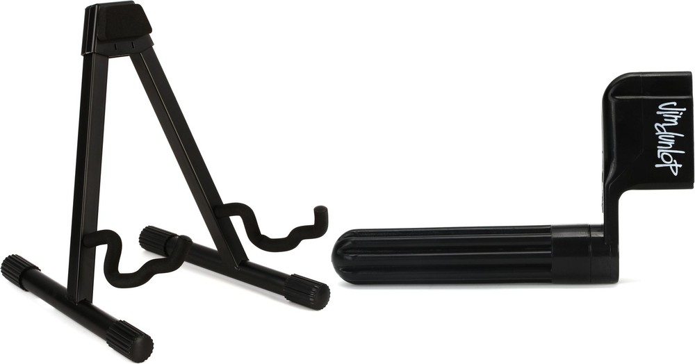 On-Stage GS7462B A-Frame Guitar Stand + Dunlop 100SI Value Bundle