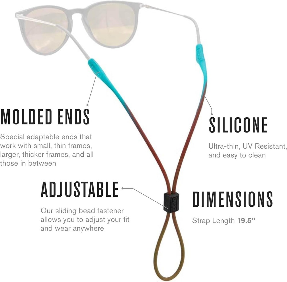 Slim Retainer - Adjustable Eyewear Keeper - Thin Silicone Safety Eyewear Reta...