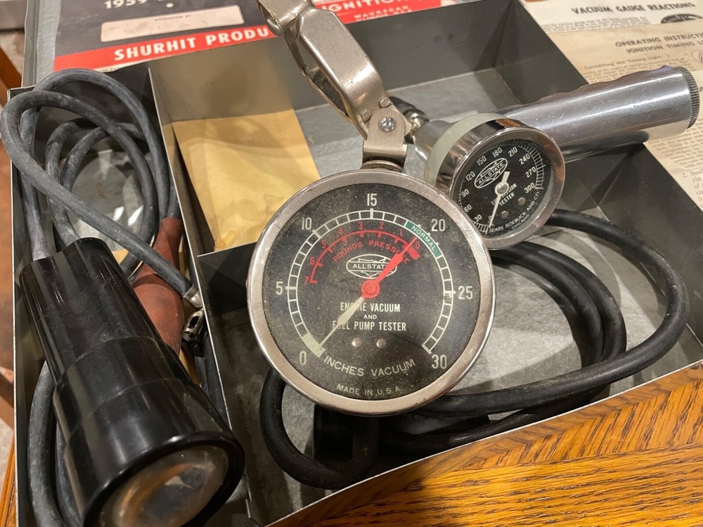 Allstate Testing Equipment Vintage Tune-Up Kit /Instructions - Sears & Roebuck