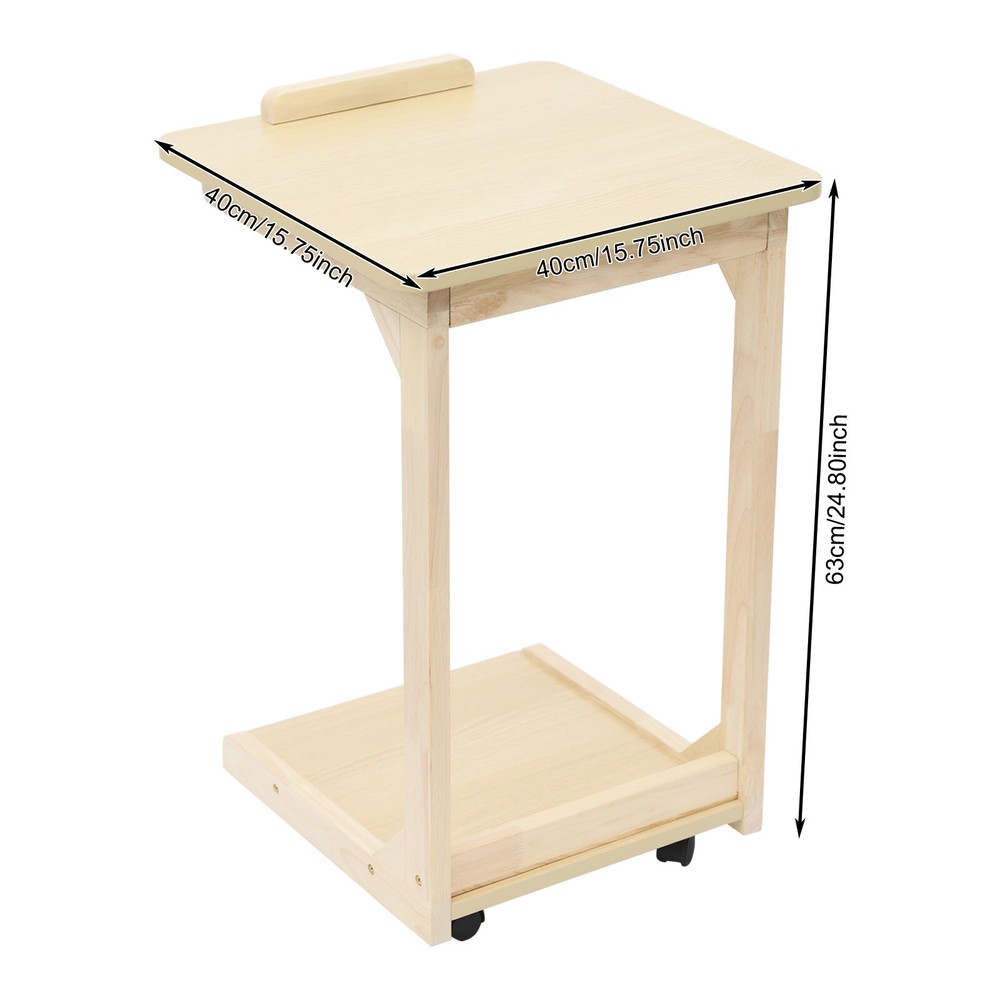 C Shaped Table C Table With Wheels Couch Table Modern Wood C Shaped Side Table