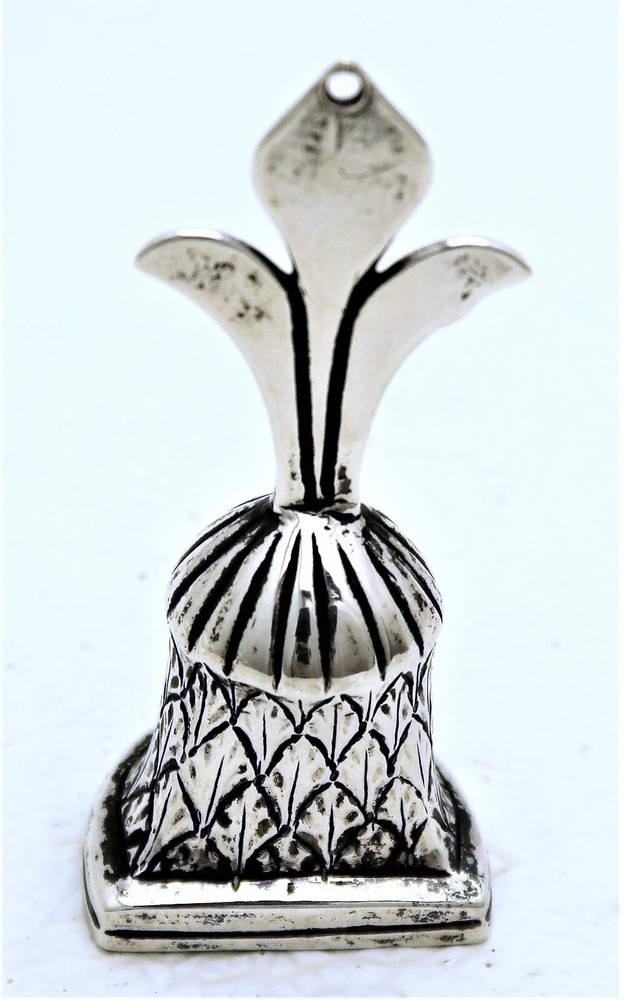 Rome Italy Solid Silver Candle Snuff Pendant Marked c 1830