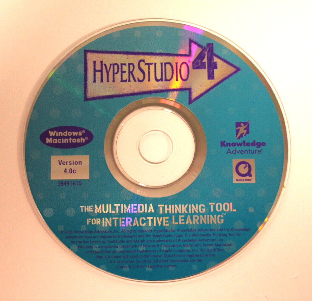 Hyperstudio 4 - Windows/ Mac 2000 Disc Only