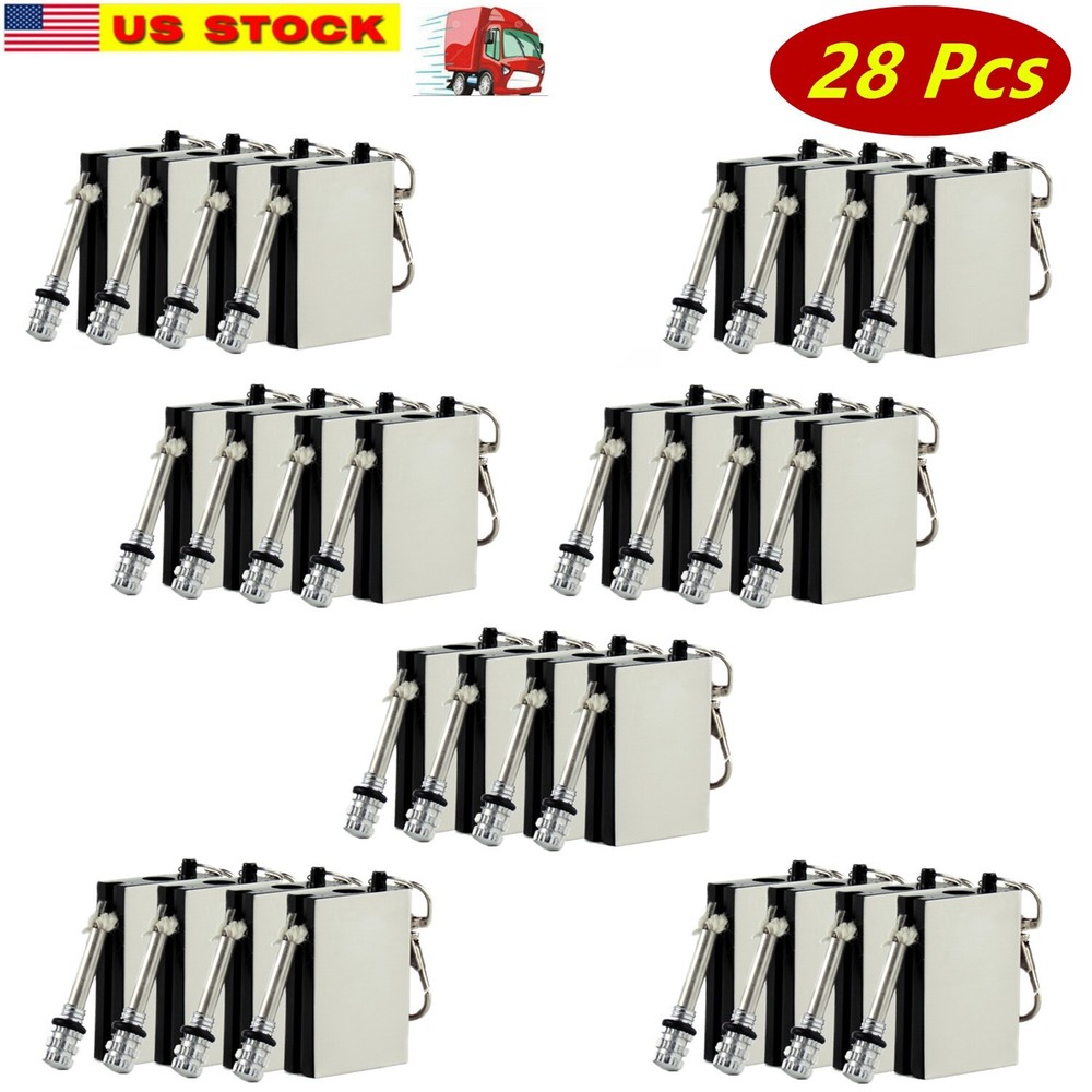 28xWaterproof Permanent Match Lighter Strike To Light Survival Camp Fire Starter