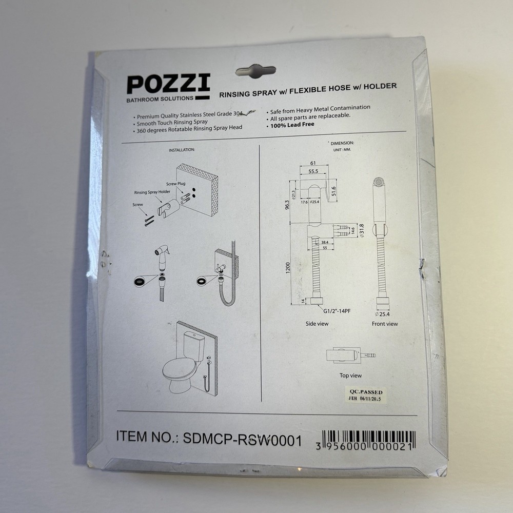 Pozzi Bathroom Solutions Rising Spray / Flexible Hose