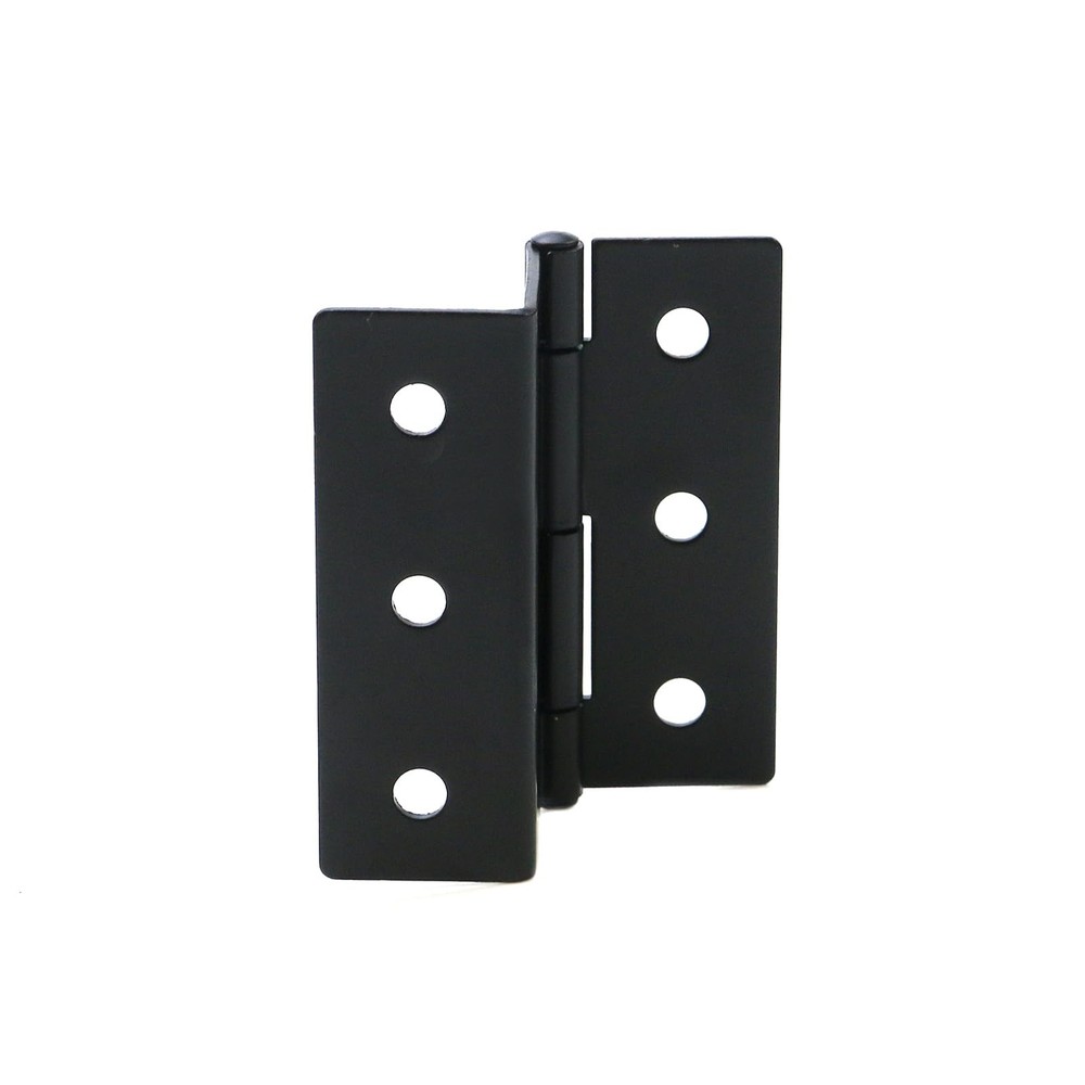6 PCS 3 Inch HalfSurface Chest Hinge 1.8mm Bending Black SemiConcealed
