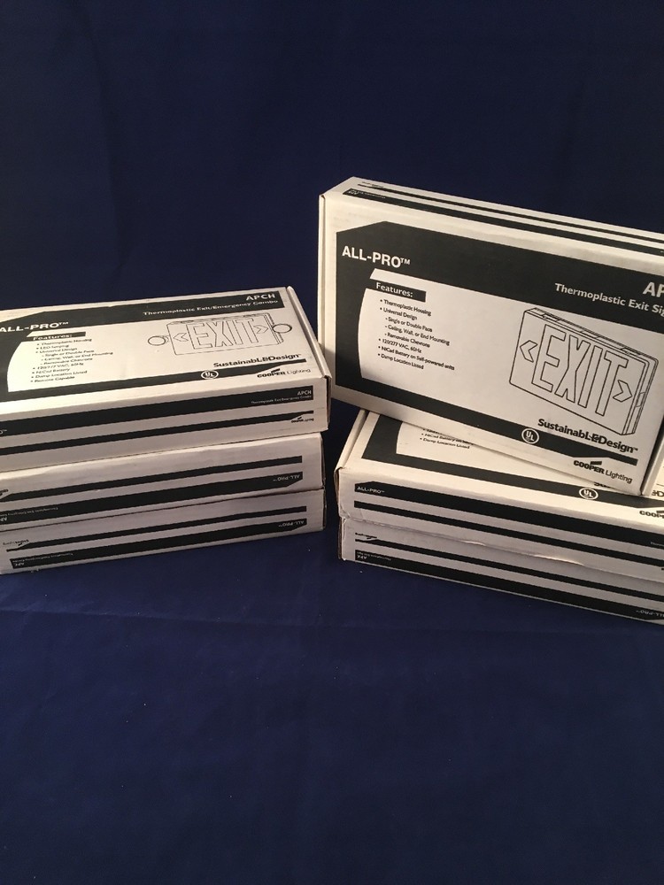 COOPER LIGHTING ALL-PRO LED EXIT SIGN APX7R “6 Available”
