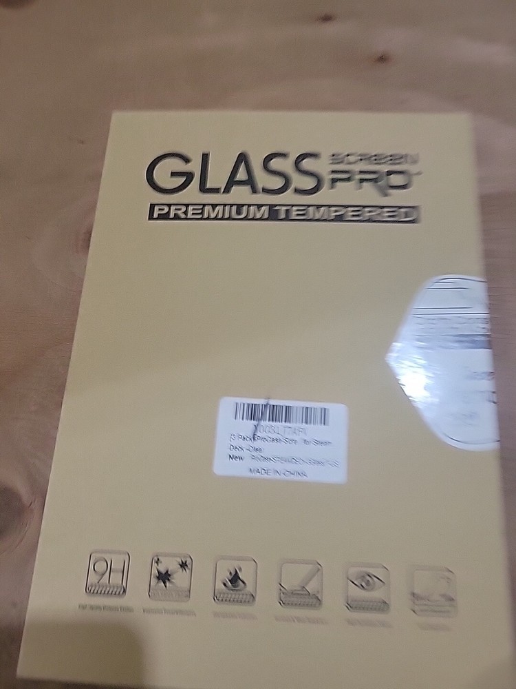 Steam Deck Screen Protector- Tempered Glass, Scratch Resistant 3 Pack  B840 NEW