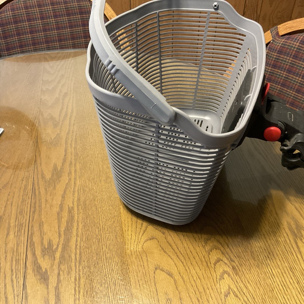Flinger Grey Bike Basket With quick release adjustable mount system