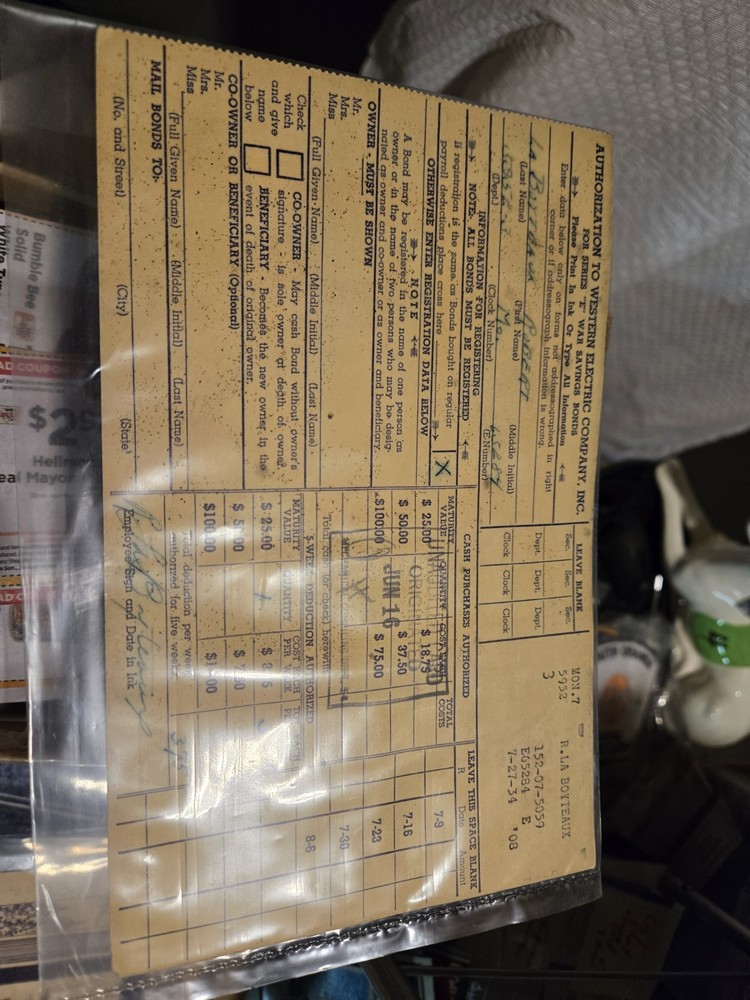 Ww2 War Bonds Rare