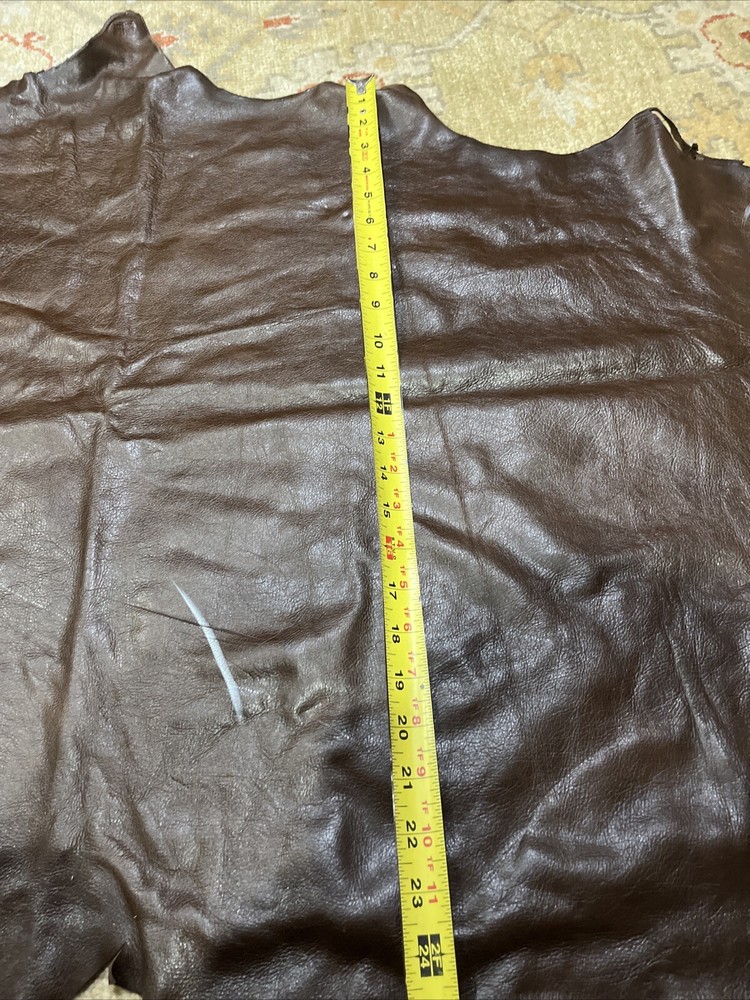 Leather Hide Upholstery Chocolate Brown Large Piece