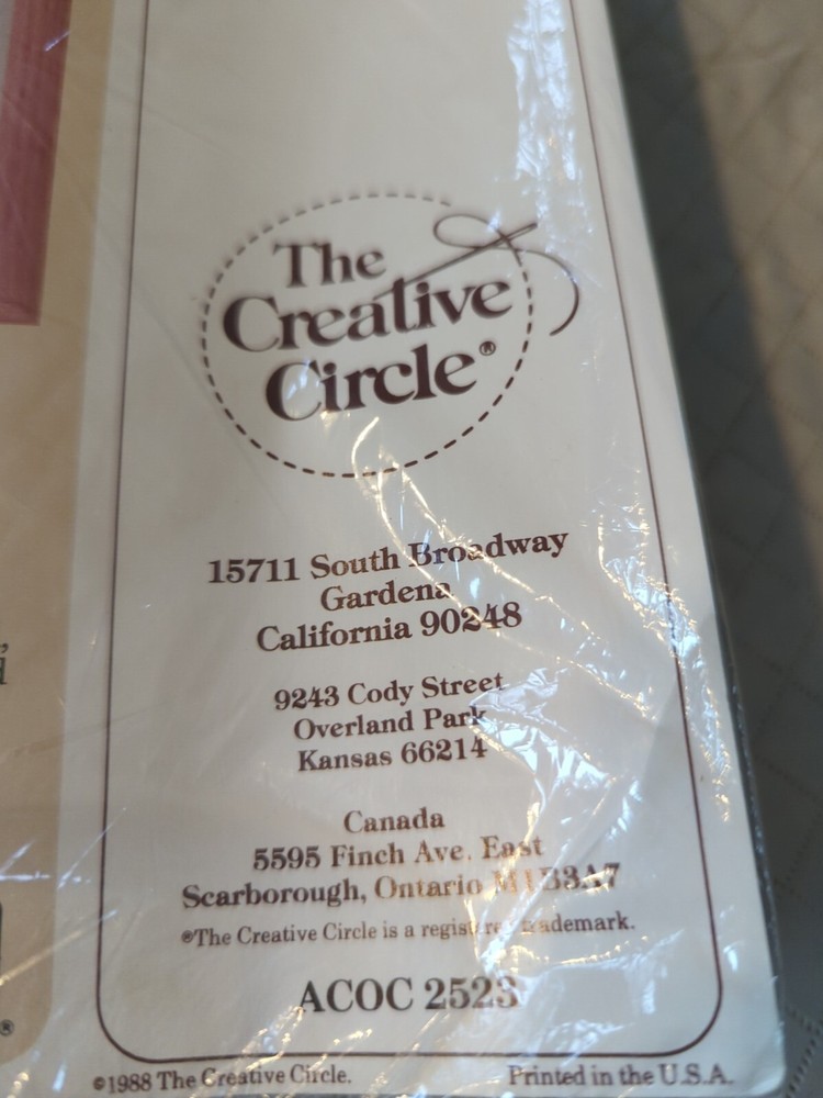 Vintage 1988 Creative Circle Needlecraft Kit, New