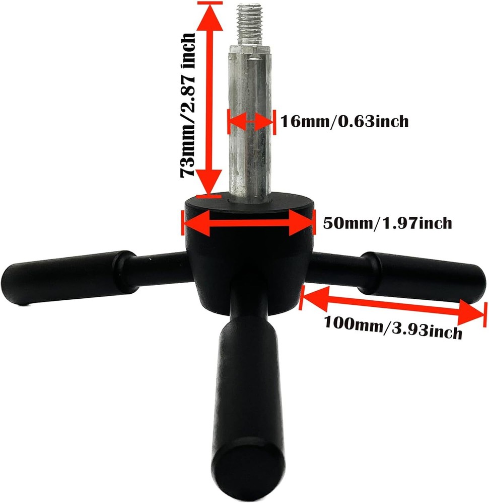 3 Spoke Gun Safe Handle Replacement Black Heavy-Duty Handle Fireproof safe Handl