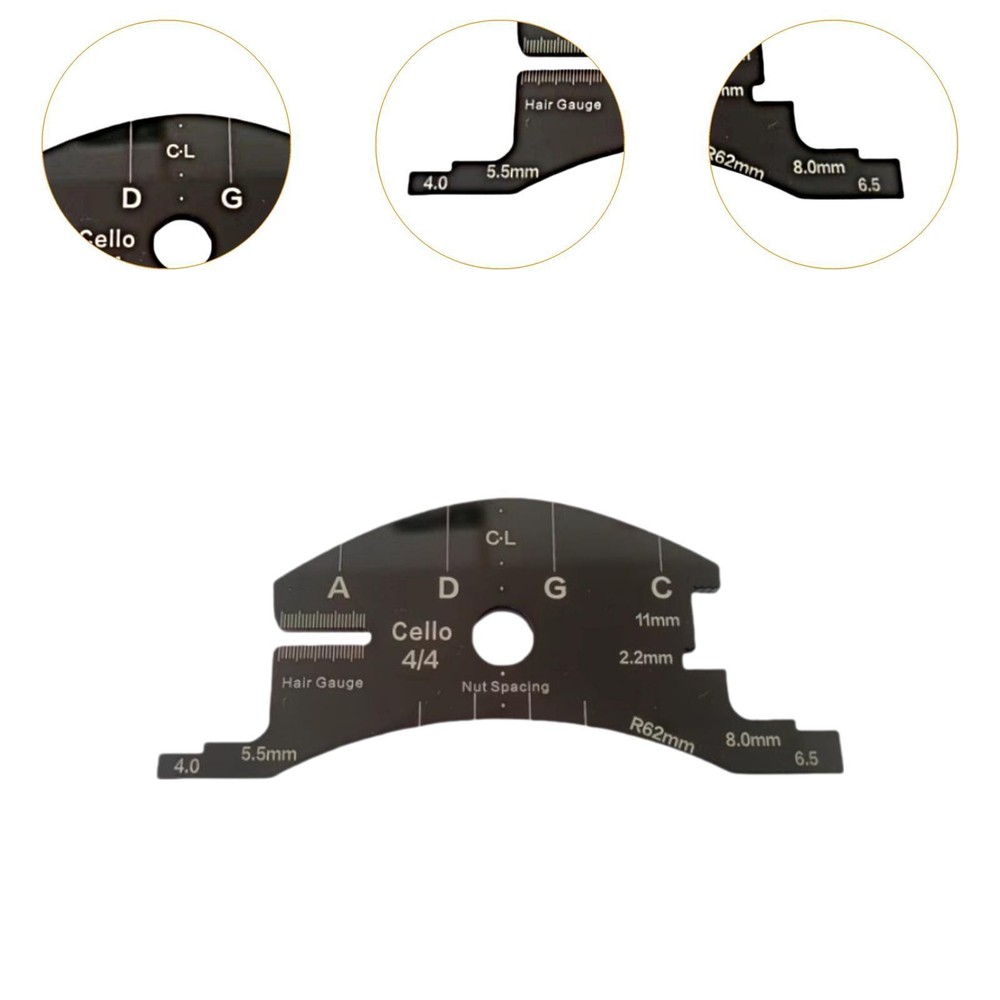 4/4 Cello Bridge Template Tool Compact Precision Replacement Reference Tool
