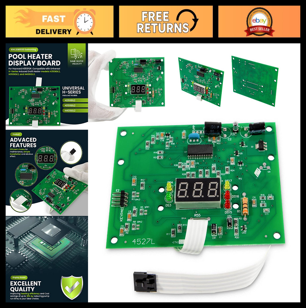 Display Board Replacement for Hayward Heater - Compatible with H-Series Models H