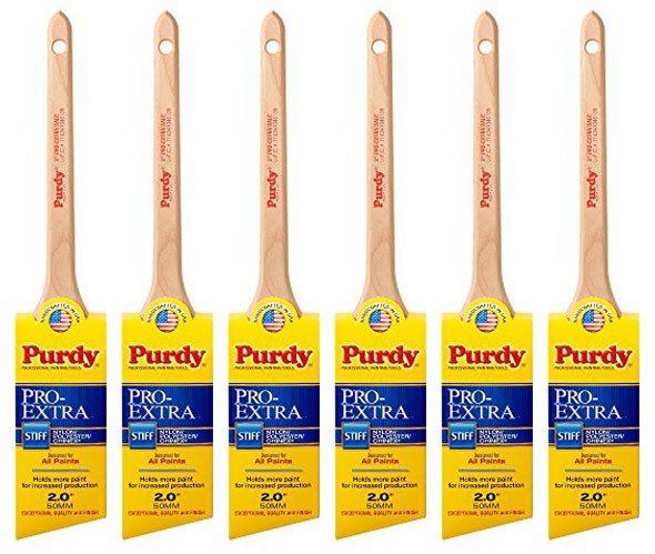 Genuine Purdy 6 Pack Pro-Extra Dale Angular 2" Paint Brushes 144080720-6PK