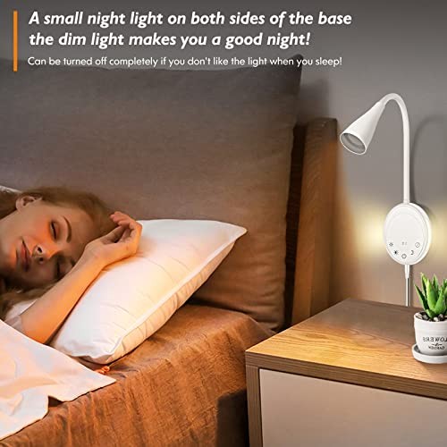 LED Wall Mount Reading Light, Bedside Reading Lights with Touch White-2P