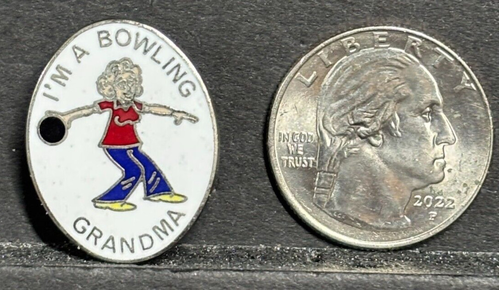 I'm a Bowling Grandma Gilt & Enamel Pin
