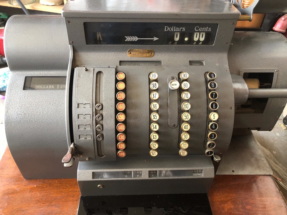 Antique national cash register