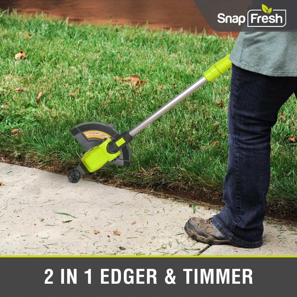 2-in-1 Cordless Weed Wacker String Edge Trimmer Eater Auto Feed Battery Charger