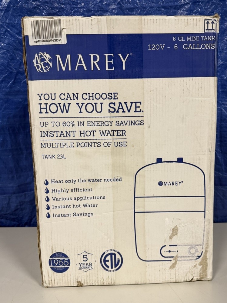 MAREY TANK23L 6 Gallon Regular 1440 Watt 1 Element Use Electric Water Heater