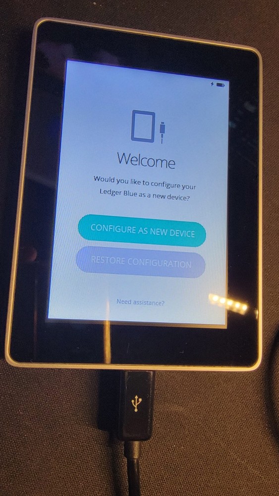 Ledger Blue Cryptocurrency Hardware Wallet with case and Official Cable