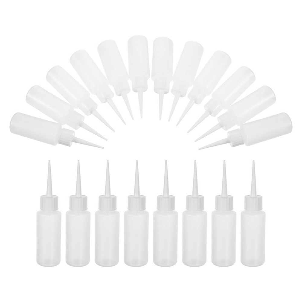 100 Pcs Sewing Agent Bottle Empty Plastic Squeezable Dropper Bottles