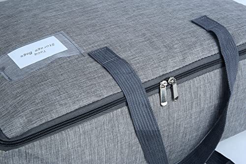 2 Pack Large Moisture-Proof Storage Gray Linen looking water-resistant bag