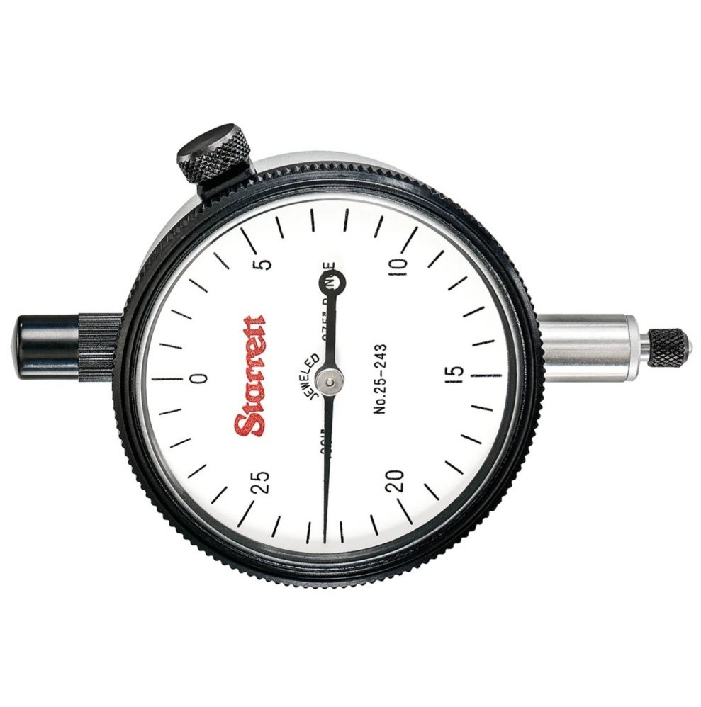 Starrett 25-243J Continuous Dial, Dial Indicator 0-.075" Range, 0-30