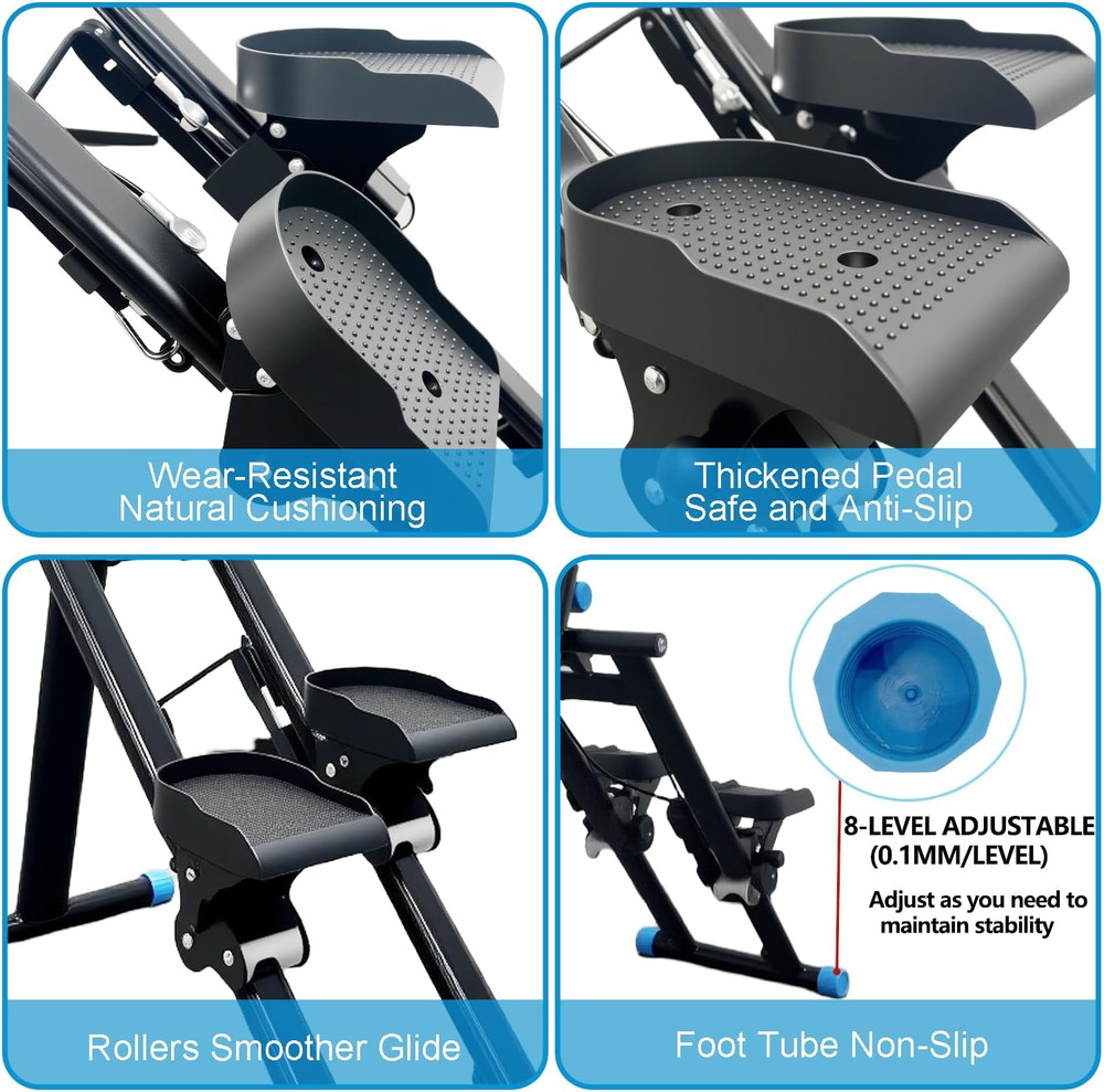 Stair Stepper for Home Vertical Climber, Foldable Full Body Exercise Aerobic Cli