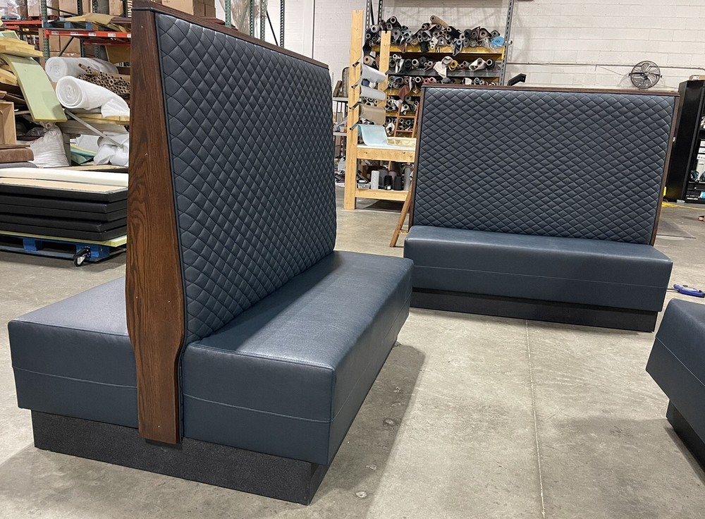 54’’high Quilted diamond back Single Double Booth