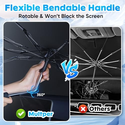 Car Windshield Sun Shade Umbrella, Foldable Windshield Sunshade Front Cover XL