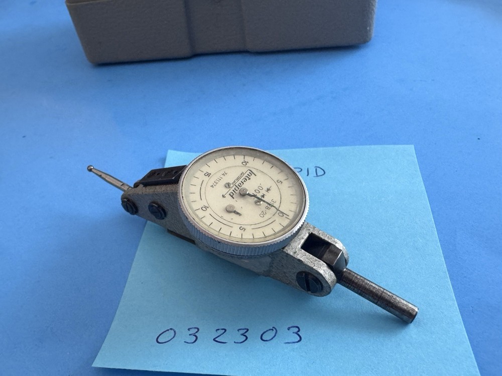 Interapid Dial Test Indicator 312B-20 .001 Grads, Made in Switzerland