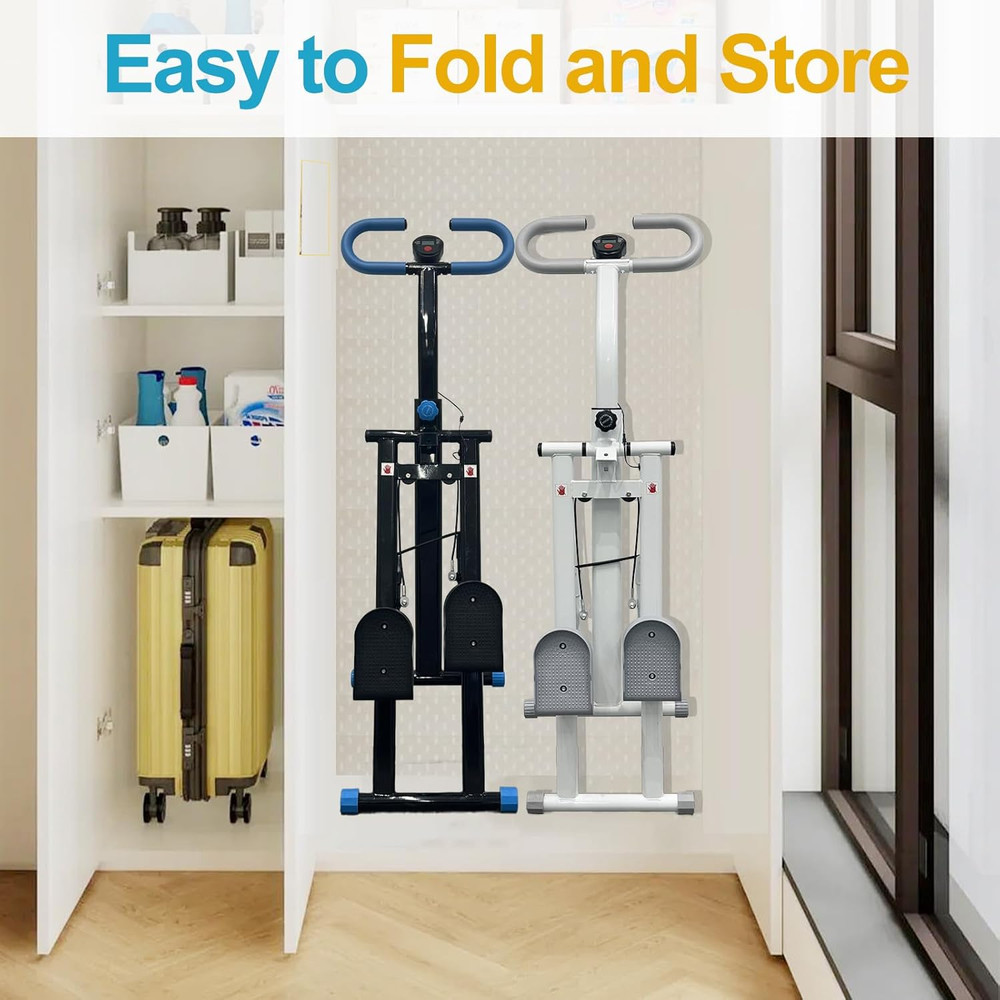 Stair Stepper for Home Vertical Climber, Foldable Full Body Exercise Aerobic Cli