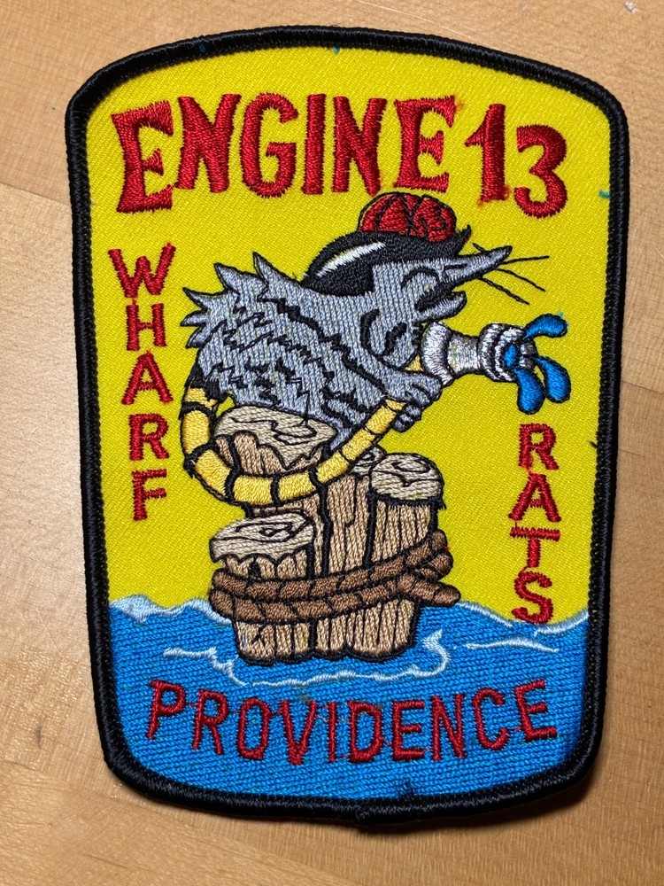Providence RI Rhode Island, Wharf Rats, Engine 13 patch. Free Ship.