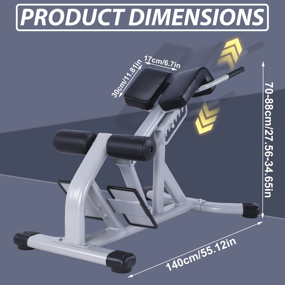 Decline Bench Adjustable Ab Bench 660 Lbs Weight Capacity for Home Workout Gym