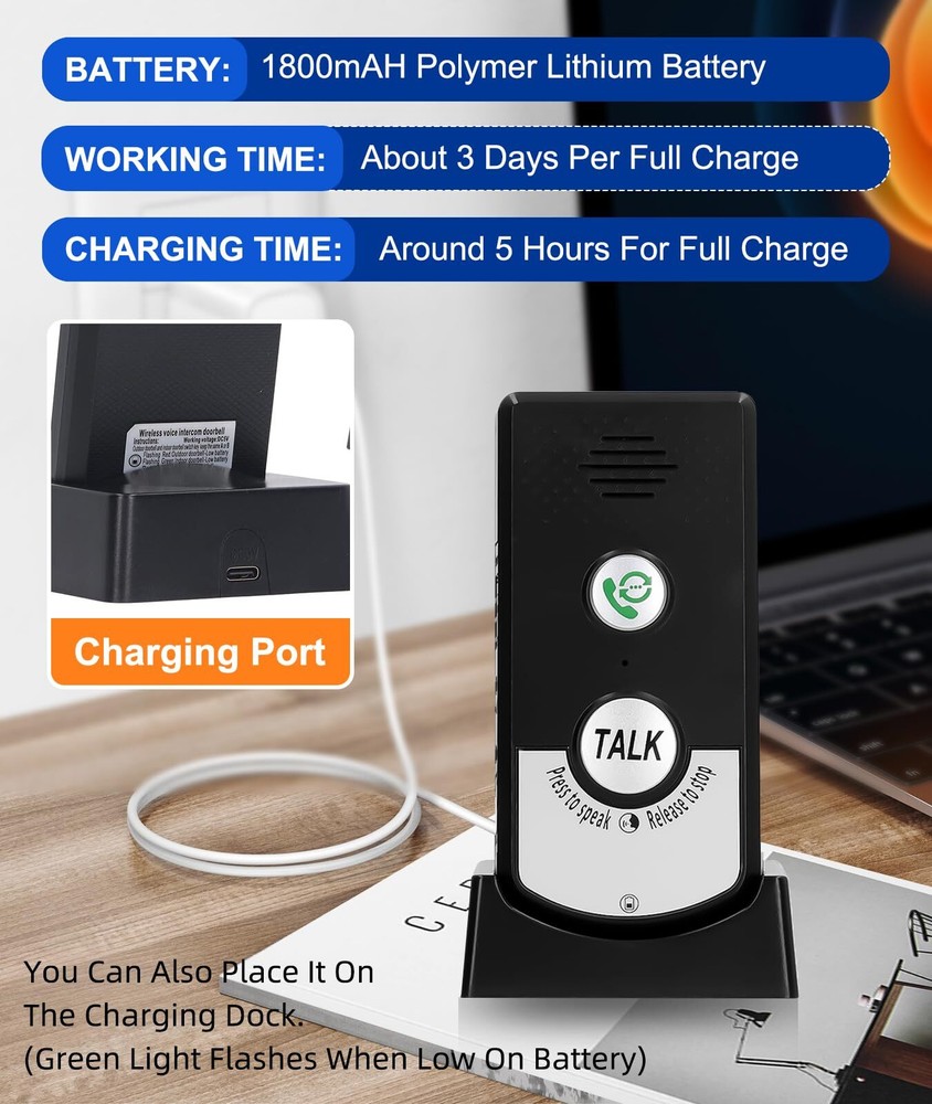 2 Way Voice Intercom Super Long Range Wireless Intercomunicador Wireless Inte...