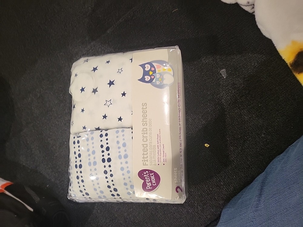 Parent's Choice 4605-1046 Fitted Crib Sheets 2 Pieces -  Blue
