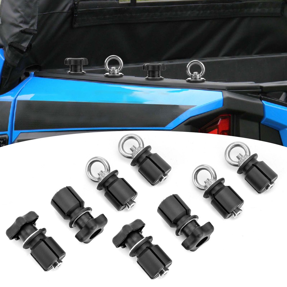 For Polaris RANGER / GENERAL Bed Hole Quick-Remove 8Pack Knob Tie Down Anchors