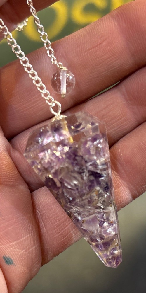Amethyst Orgonite pendulum