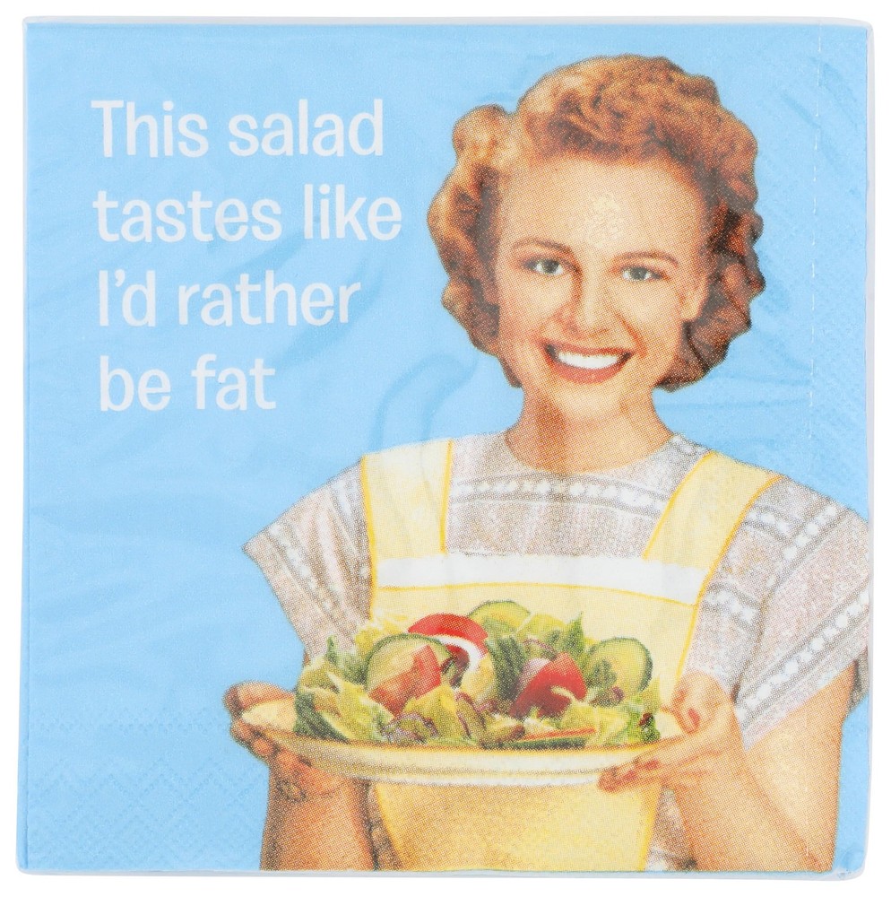 Design Design I'd Rather Be Fat Cocktail Napkins,Party Tableware & Serveware