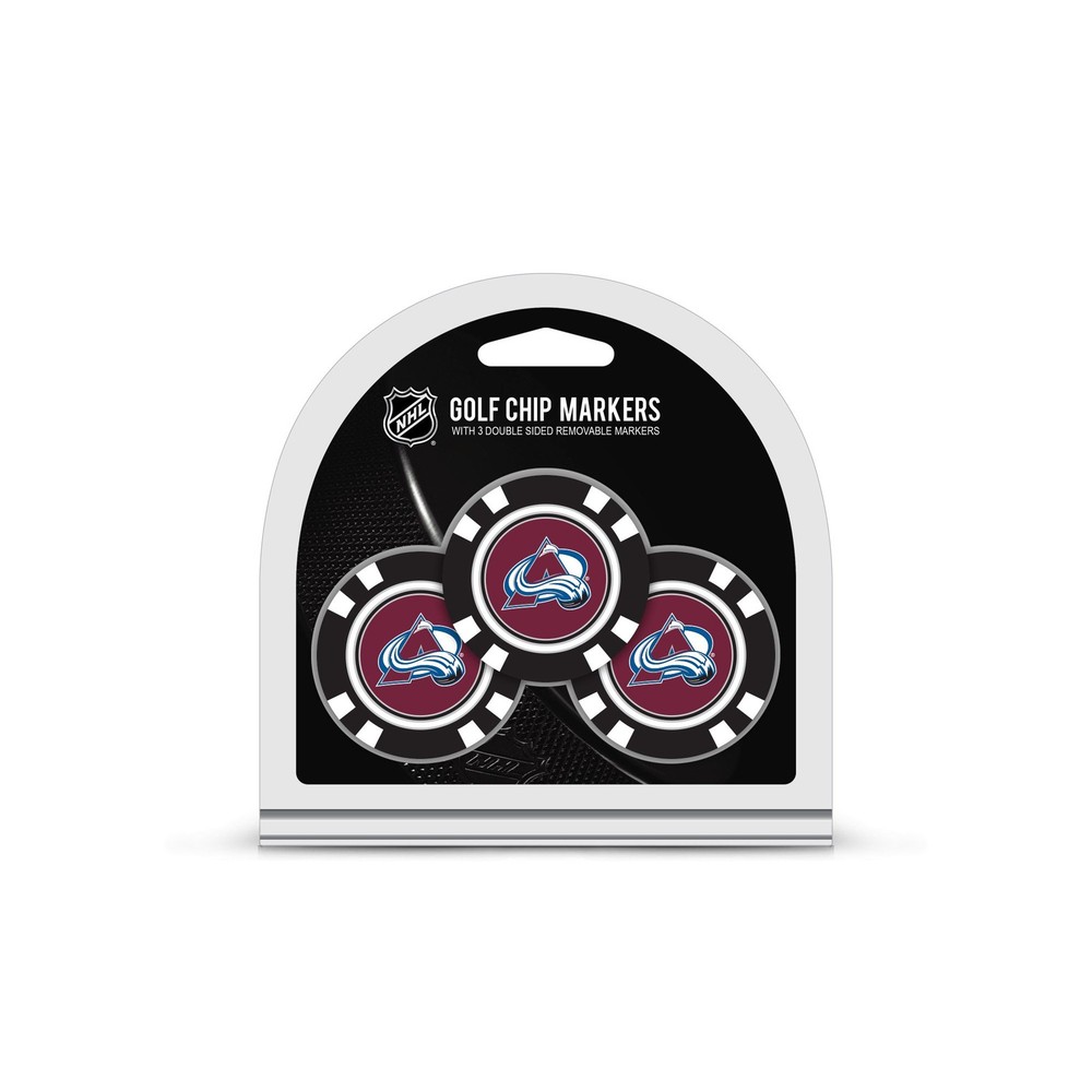 Team Golf NHL Colorado Avalanche 3 Pack Chip One Size, Multi Color