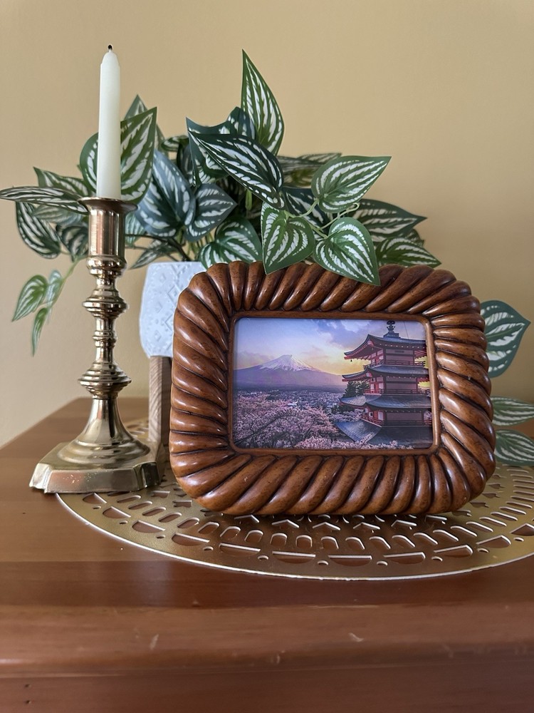 Carved Wood Small Picture Frame