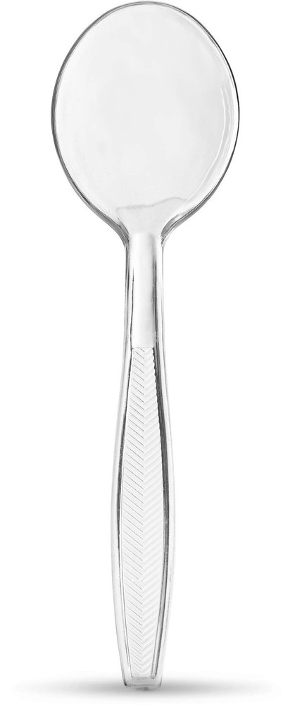 Plasticpro Disposable Clear Plastic Soup Spoons, clear soup spoons