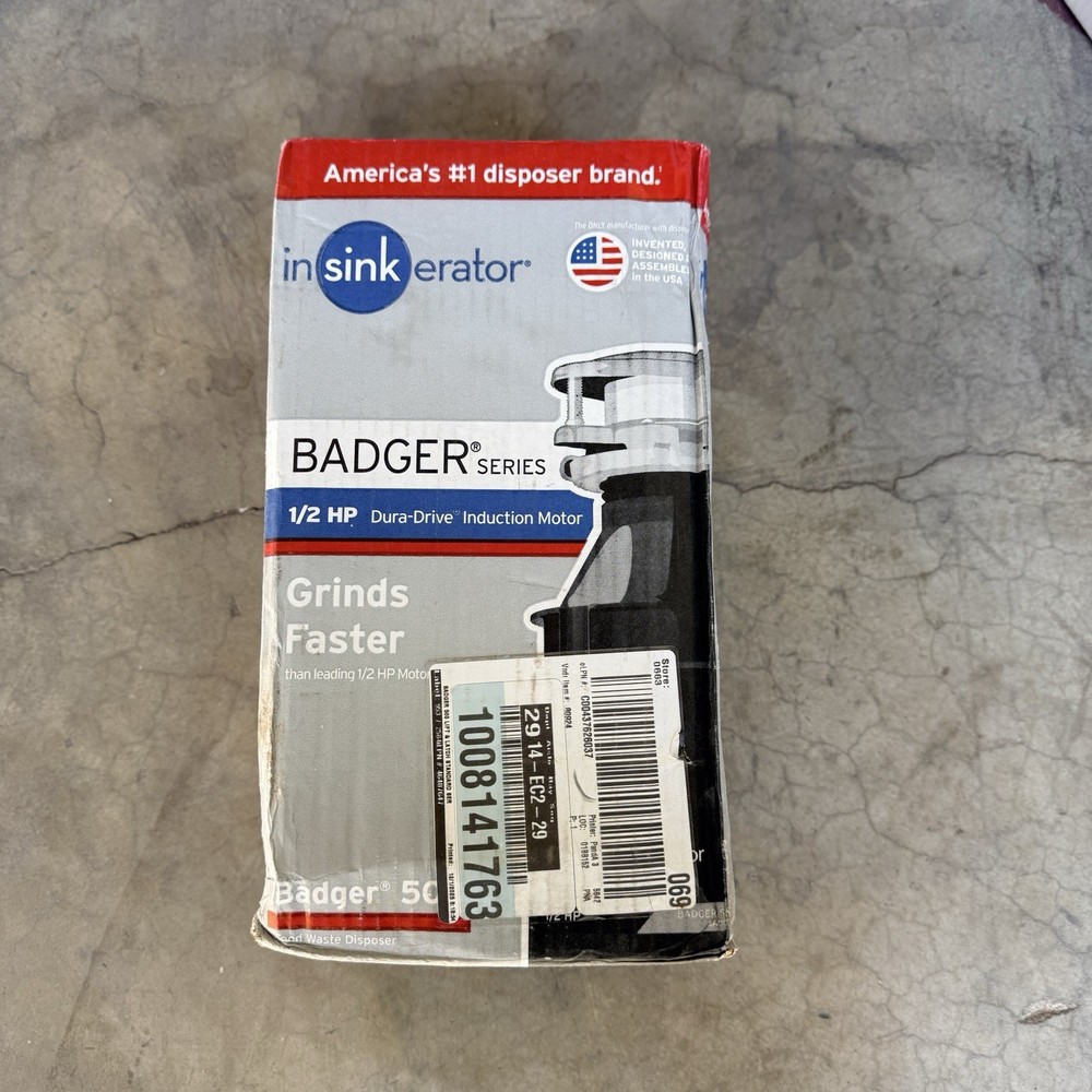 InSinkErator Badger 500 1/2 HP Continuous Feed Kitchen Garbage Disposal