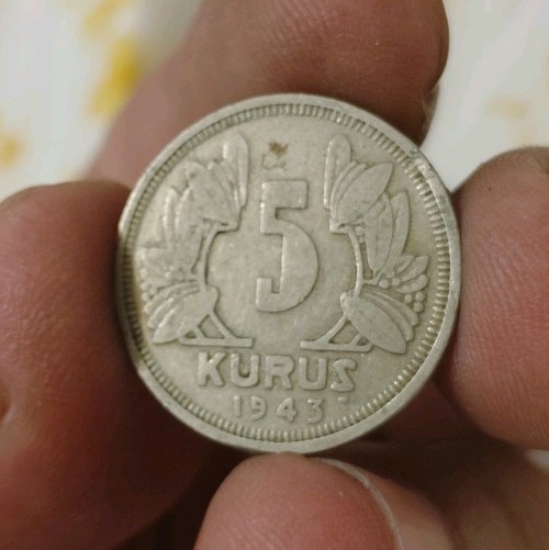 1943 TURKEY 5 KURUS
