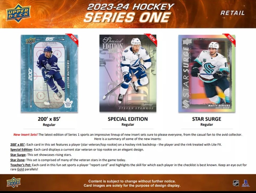 2023-24 Upper Deck Series 1 Hockey TIN